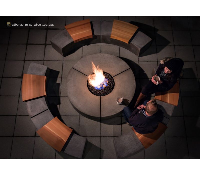 Social Circle Fire pit and benches